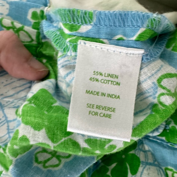 Lilly Pulitzer blue toss up print wide leg pants women’s XL - Picture 5 of 5